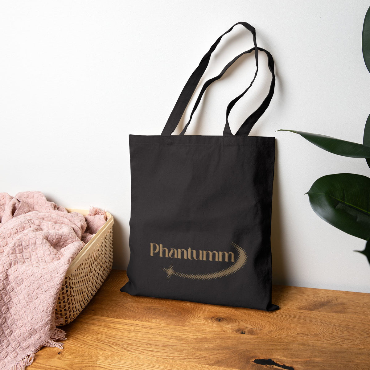 Phantumm Star Trail Canvas Tote — Eco Cotton Book & Market Bag