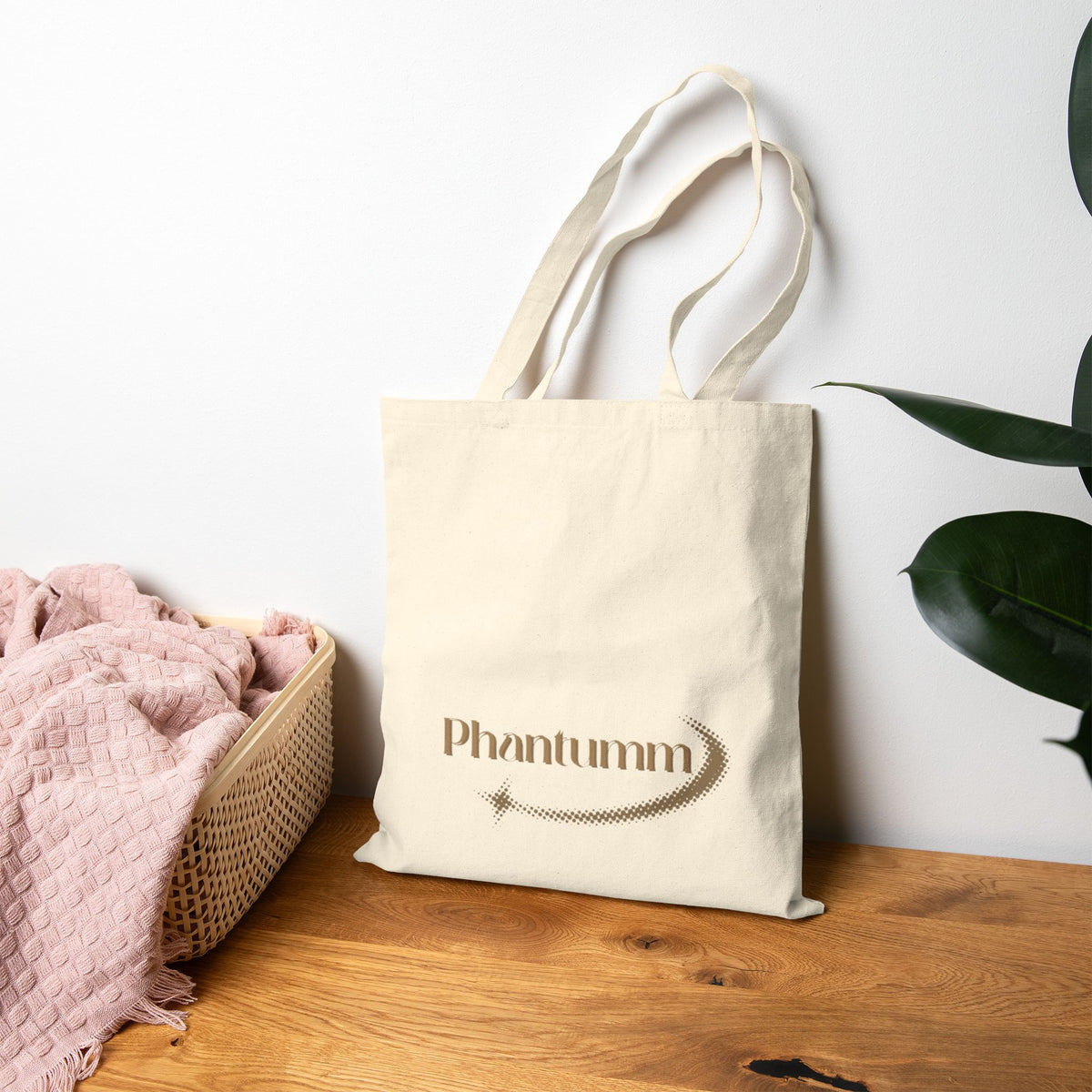 Phantumm Star Trail Canvas Tote — Eco Cotton Book & Market Bag