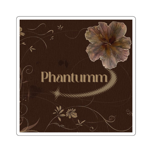 Phantumm Vintage Brown Floral Square Sticker